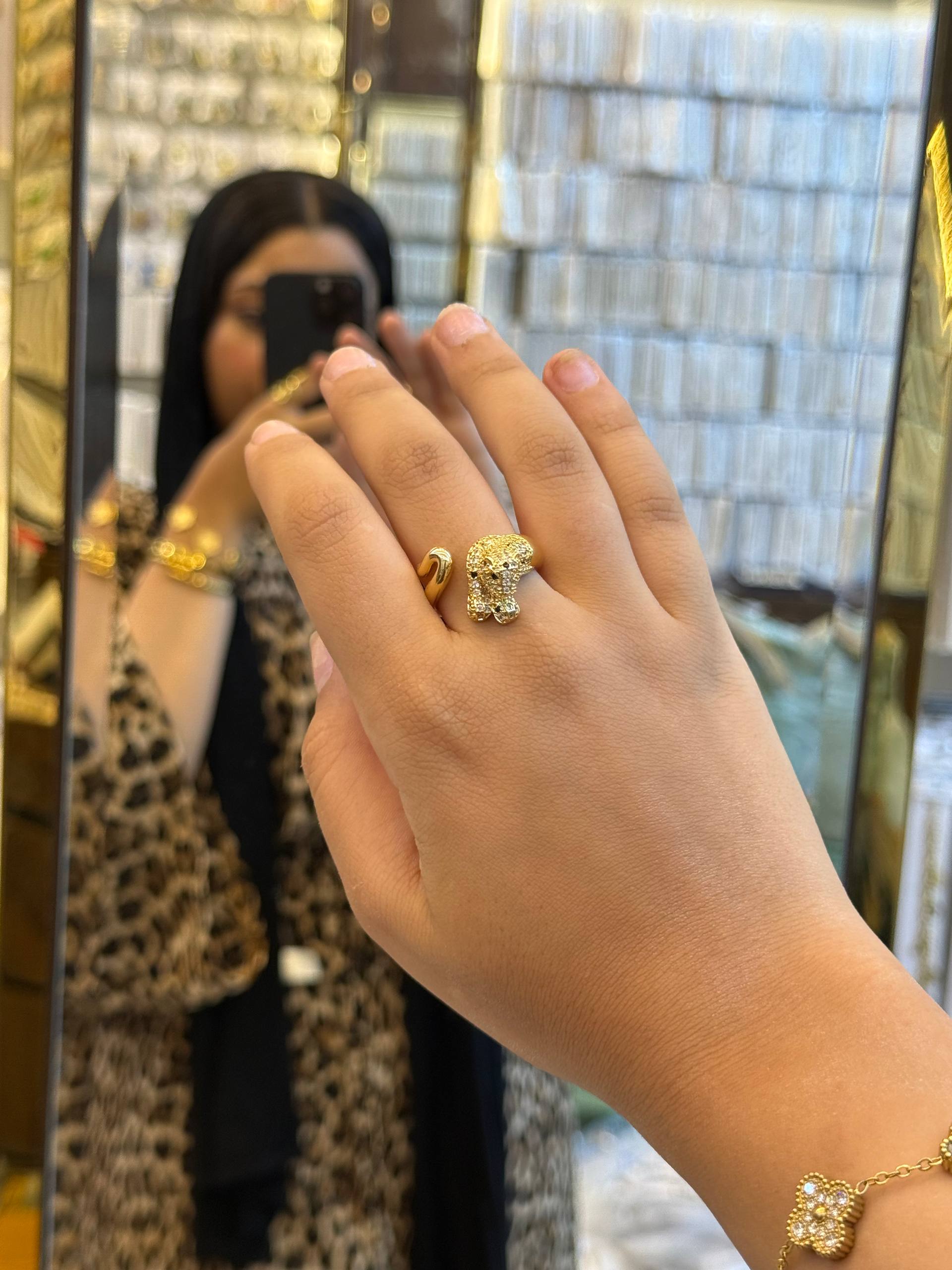 خاتم تايجر جولد بلايتد – ستانلس ستيل