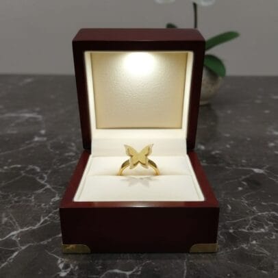 خاتم فراشة جولد – ستانلس ستيل