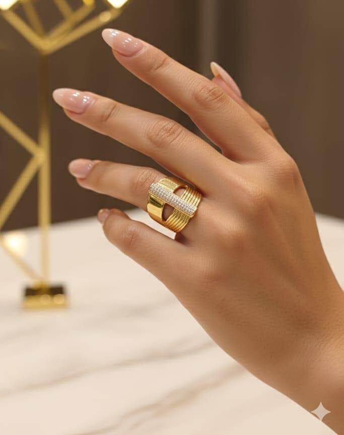 خاتم ماسك جولد بفصوص