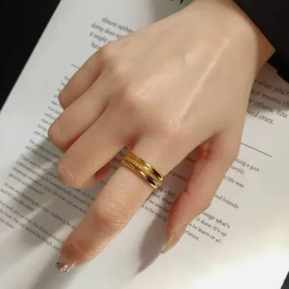 دبله تجميع استاليس بيور غير قابل للصدأ 💍